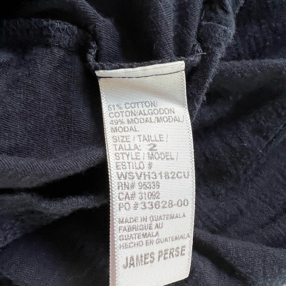 James Perse Navy Blue Slub Tee Size 2 - Picture 8 of 9